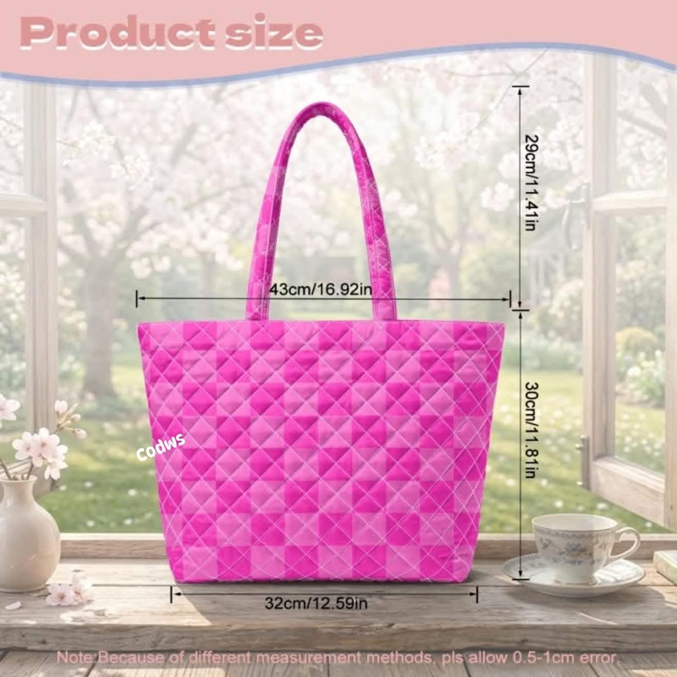 Custom Quilted Tote Bag