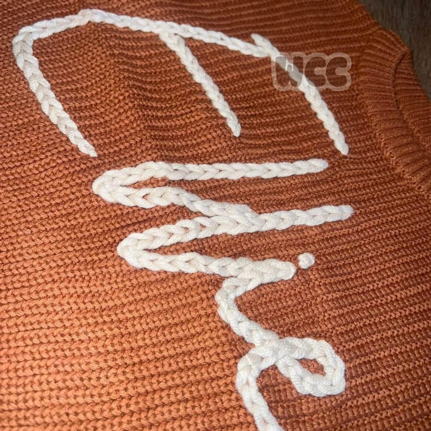 Hand Embroidered Name Sweater