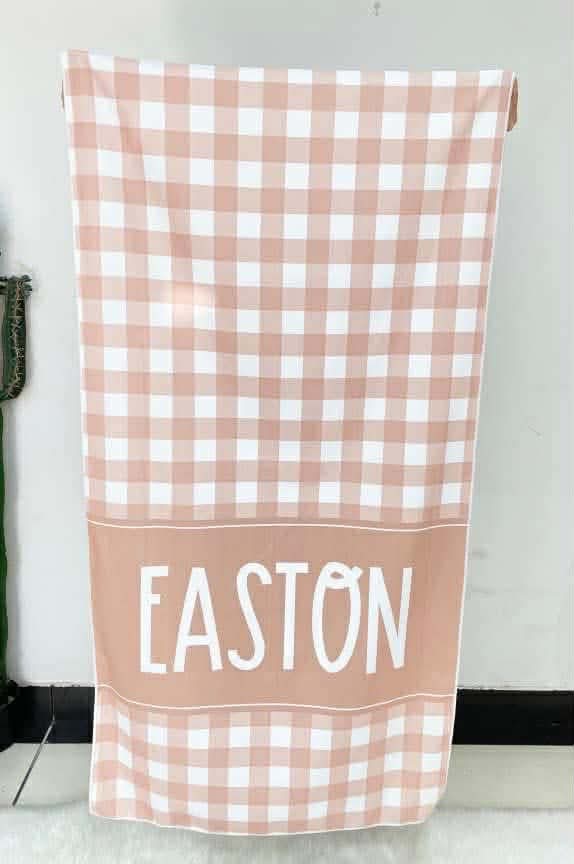 Gingham Beach Towel