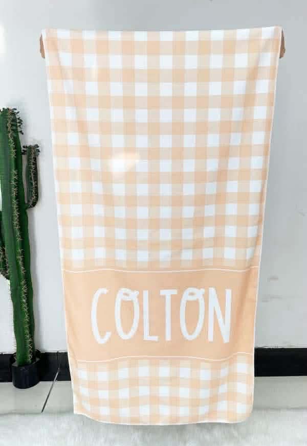 Gingham Beach Towel