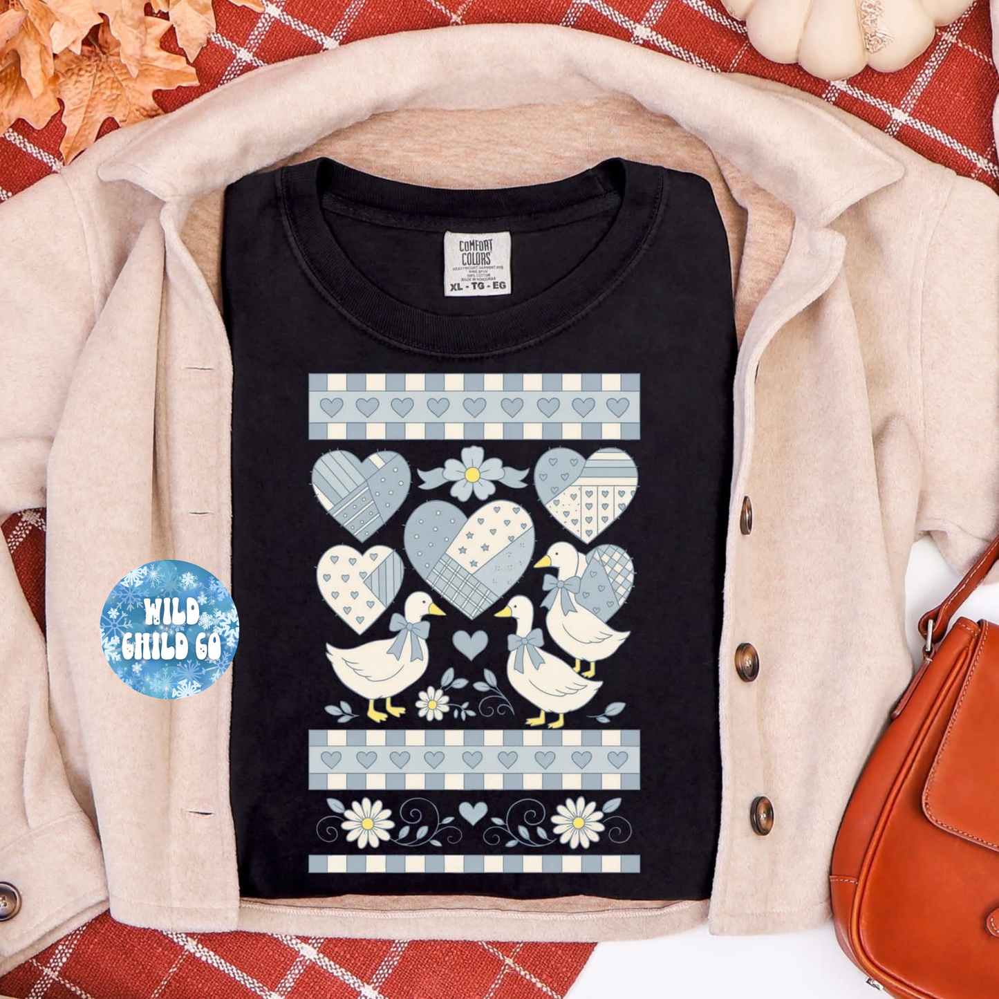 Blue Quilted Goose - leave shirt color in comments at checkout