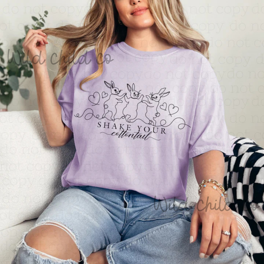 Shake your tailfeather Blk  - leave shirt color in comments at checkout