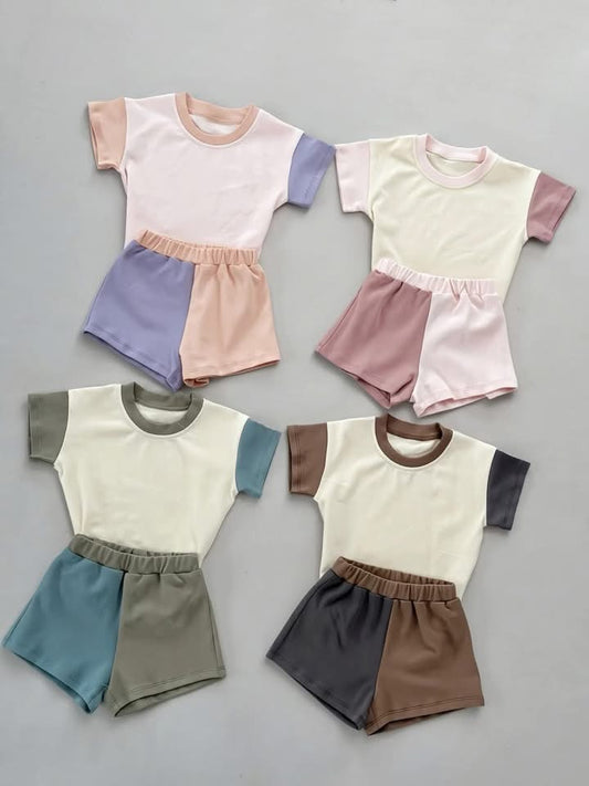Color Block Short Sets