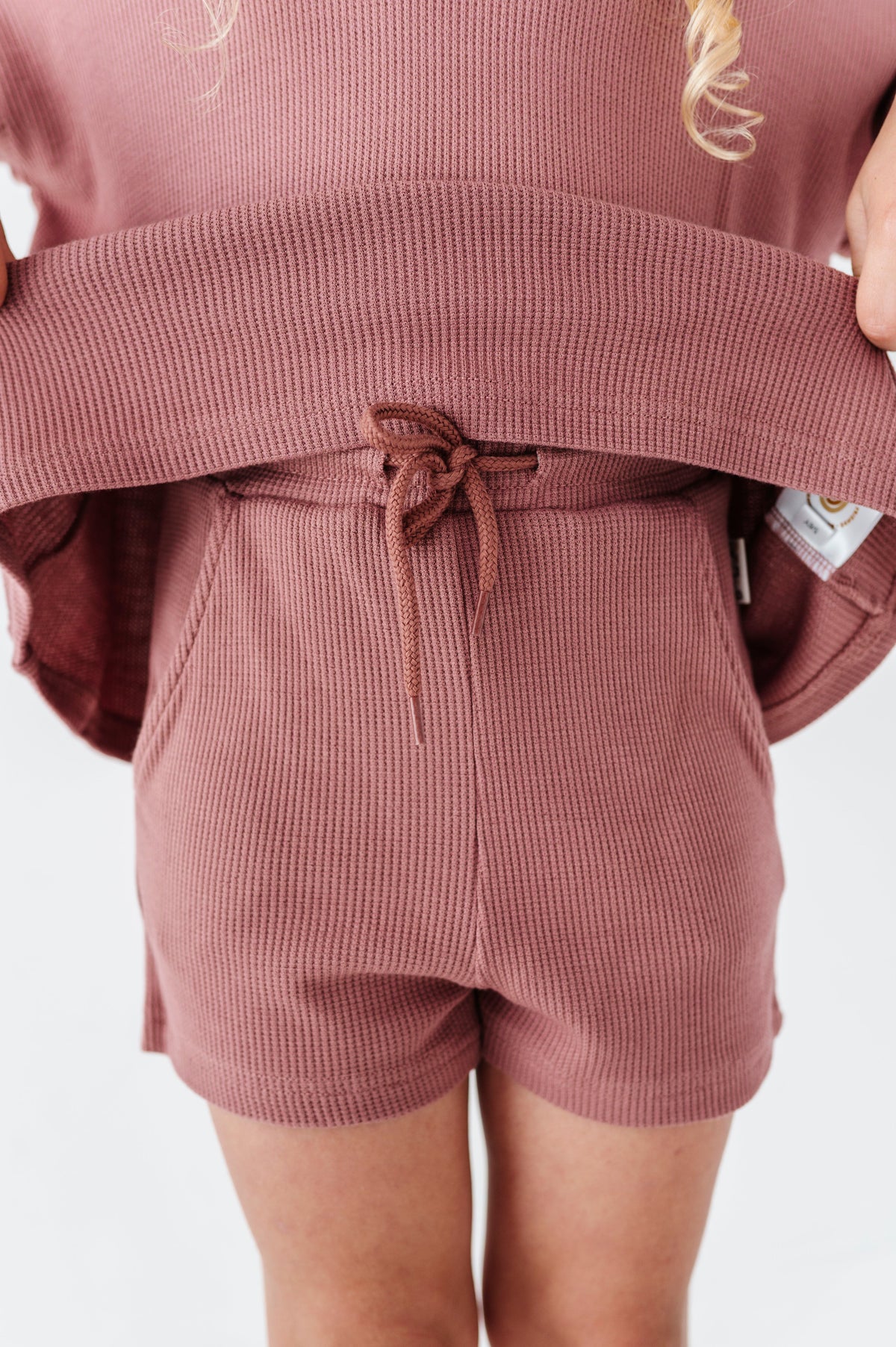 Mesa Drawstring Waffle Knit Set