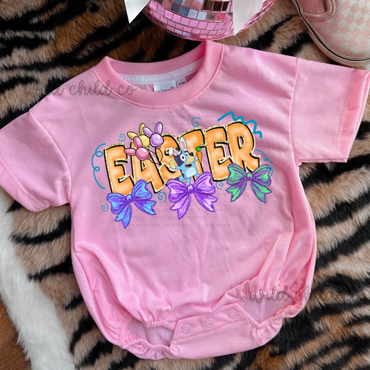 Heeler Easter Bows - leave shirt color in comments at checkout