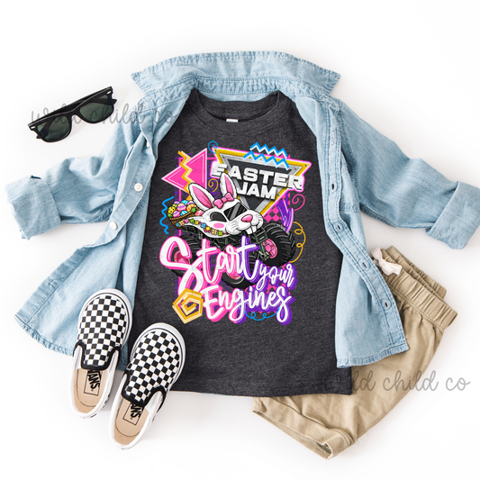 Start your Engines Pink'- leave shirt color in comments at checkout