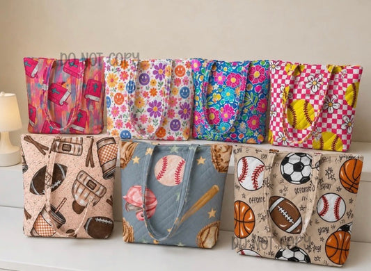 Custom Quilted Tote Bag