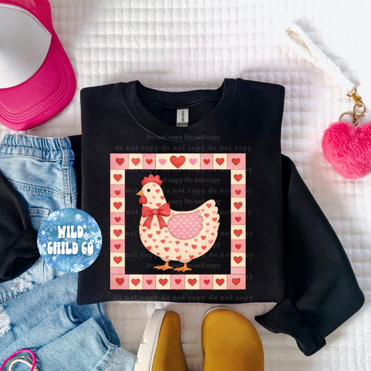 Chicken Hearts - leave shirt color in comments at checkout