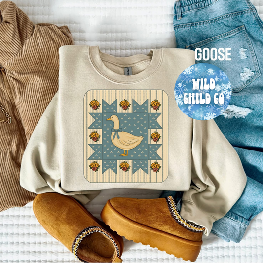 Goose Quilt - leave shirt color in comments at checkout