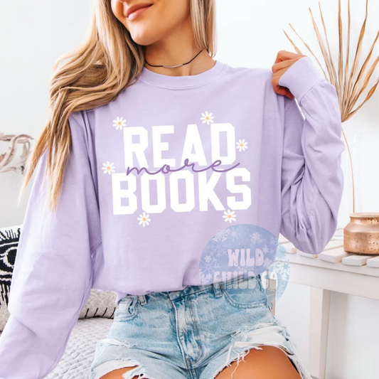 Read Books - leave shirt color in comments at checkout