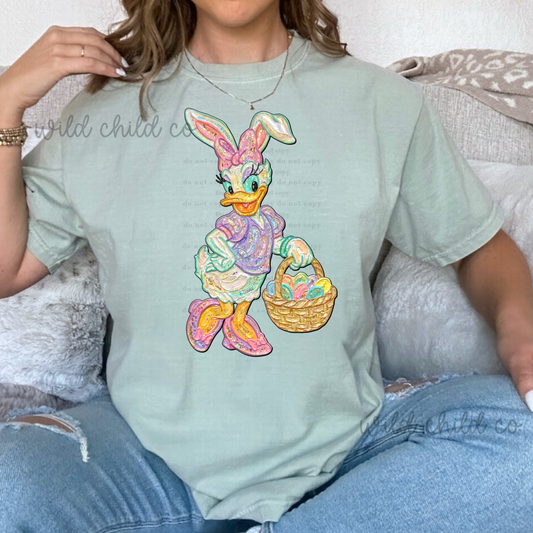 Painted Girlie Duck '- leave shirt color in comments at checkout