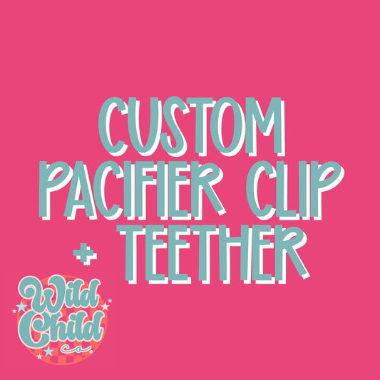 Custom Pacifier Clip with Teether