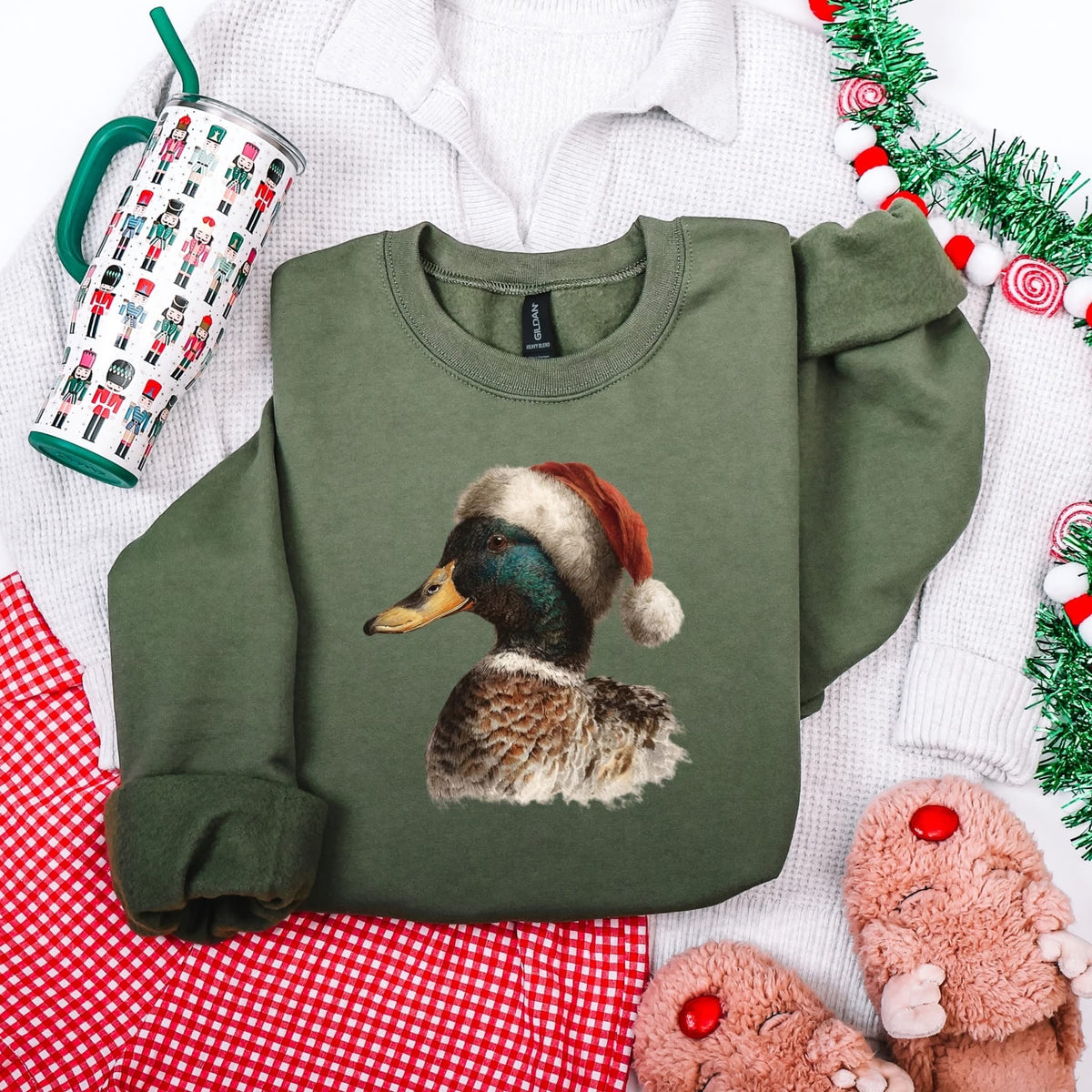 Mallard with Santa Hat