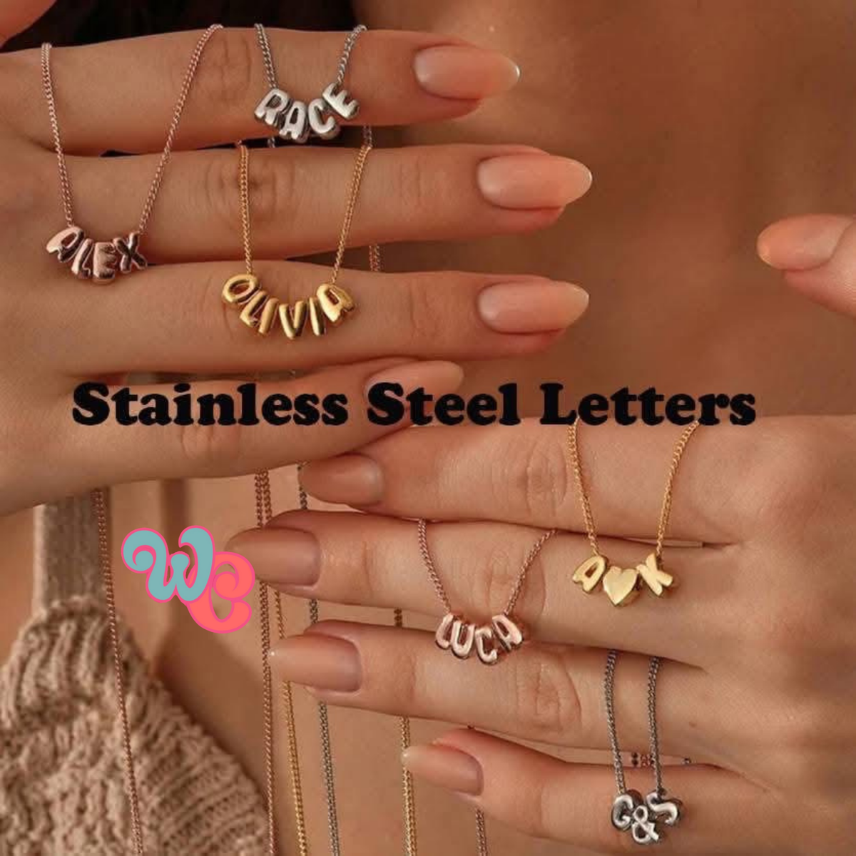 Bubble Letter Necklace