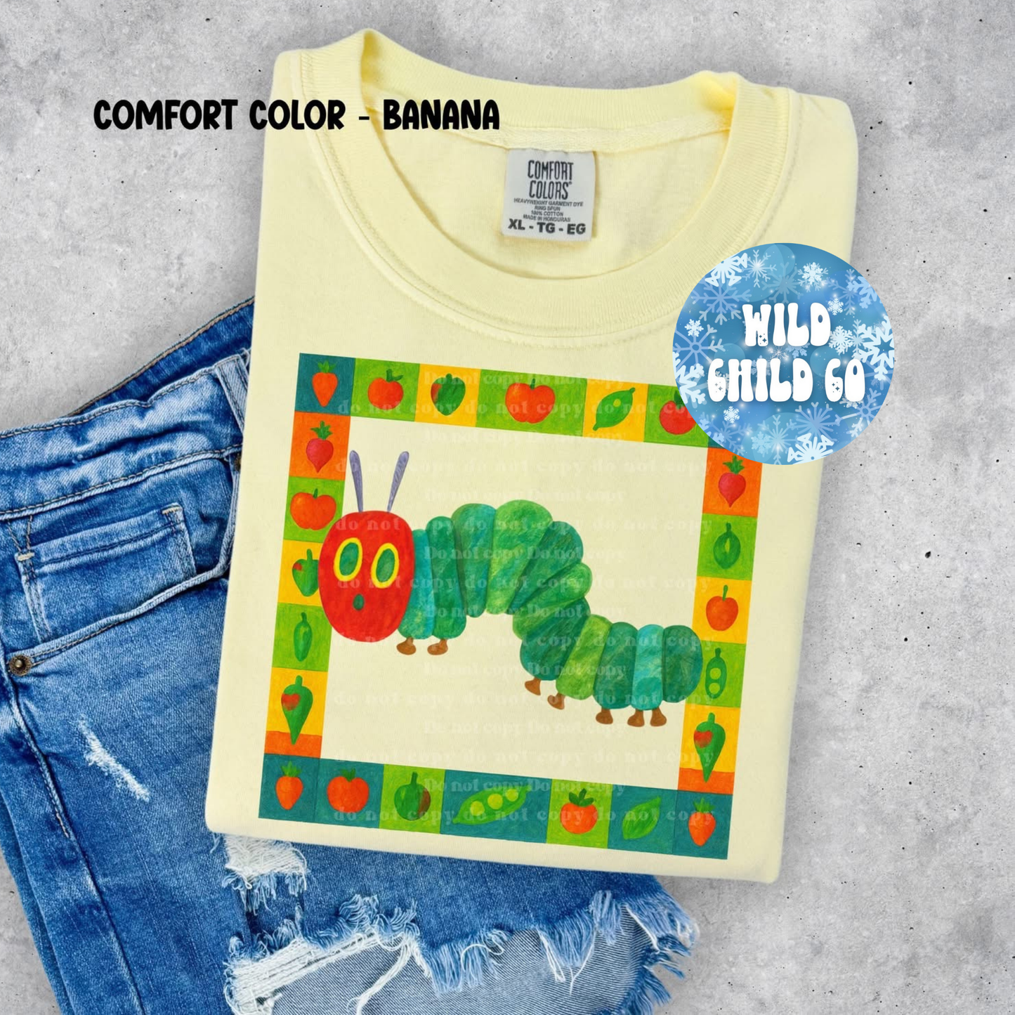 Caterpillar - leave shirt color in comments at checkout