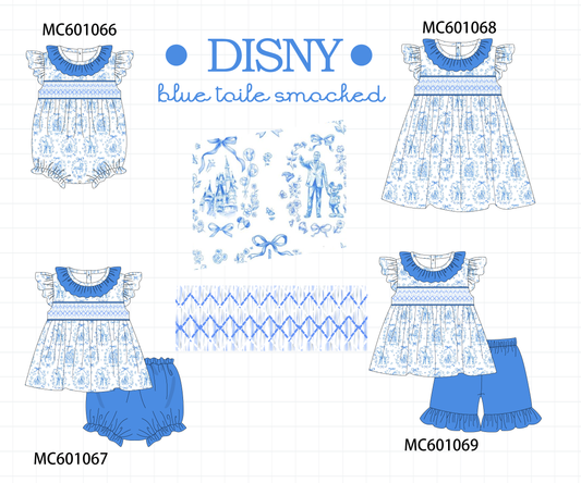 PO79 Blue castle smocked ruffle collection