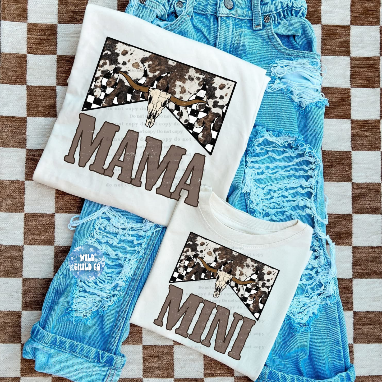 Cow Hide Matching - leave shirt color in comments at checkout