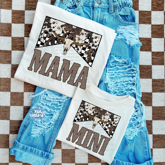 Cow Hide Matching - leave shirt color in comments at checkout