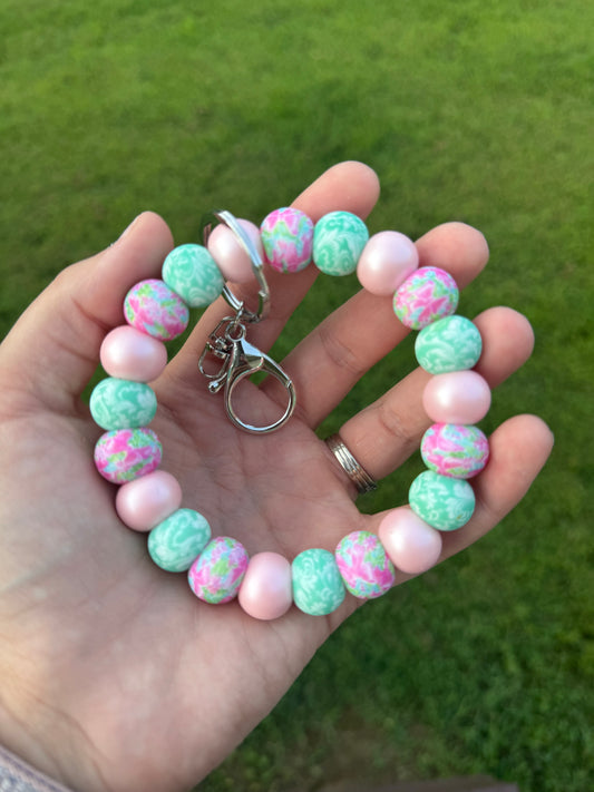 Bright Floral Wristlet