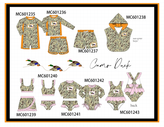 PO79 Camouflage mallard embroidery swimsuit collection