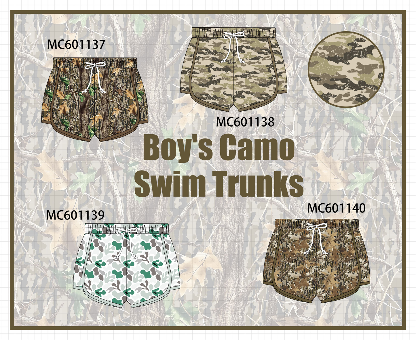 PO79 Camouflage swim trunks collection
