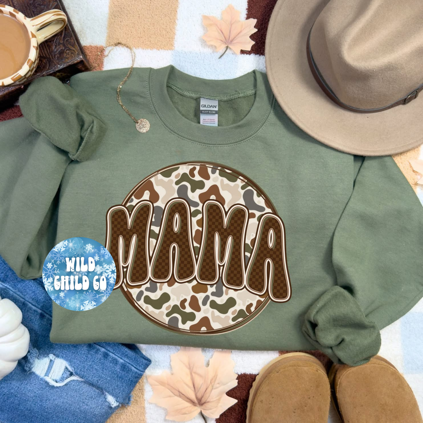 Mama Camo - leave shirt color in comments at checkout