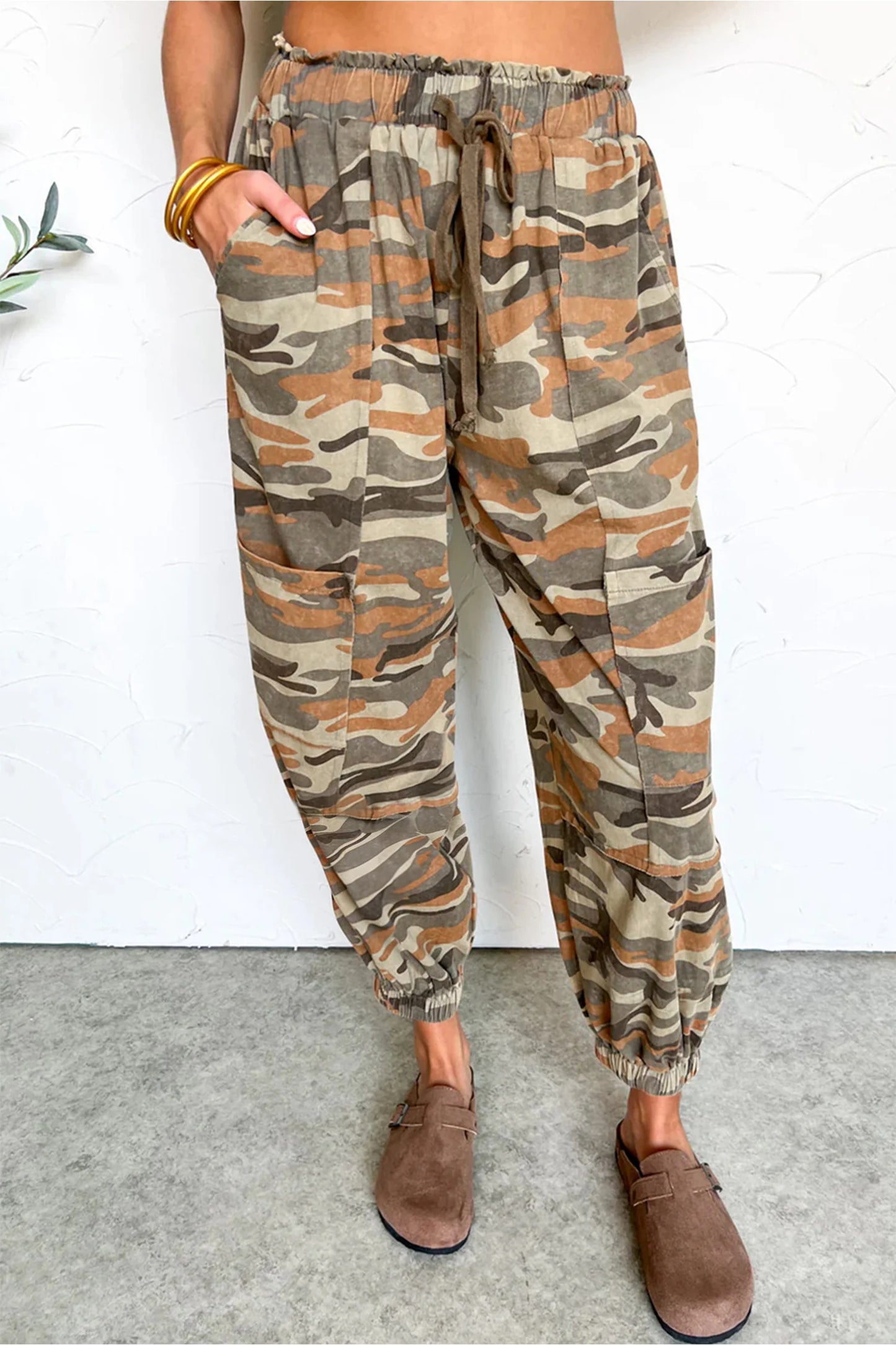 Green Camo Jogger Pants
