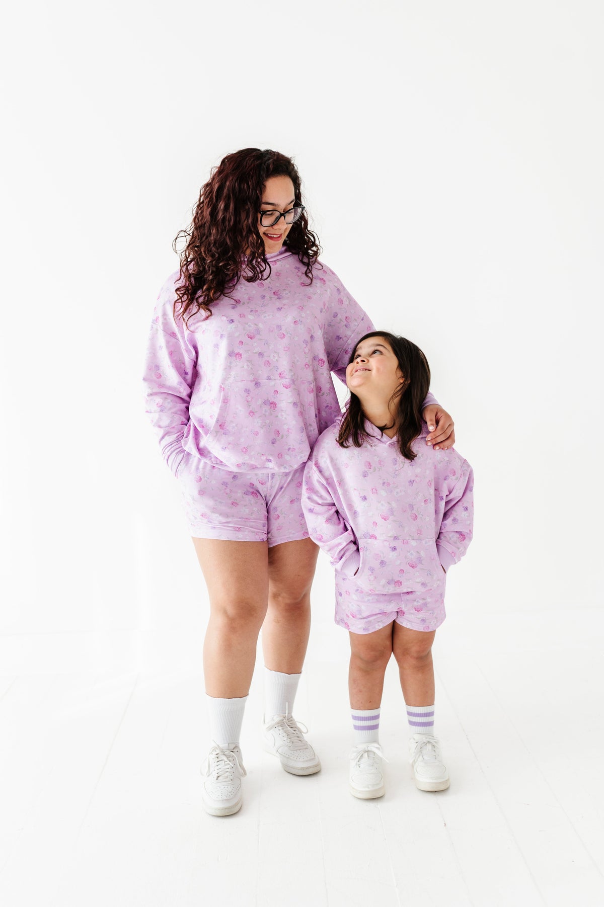 Lilac Petals Kids Sweat Shorts