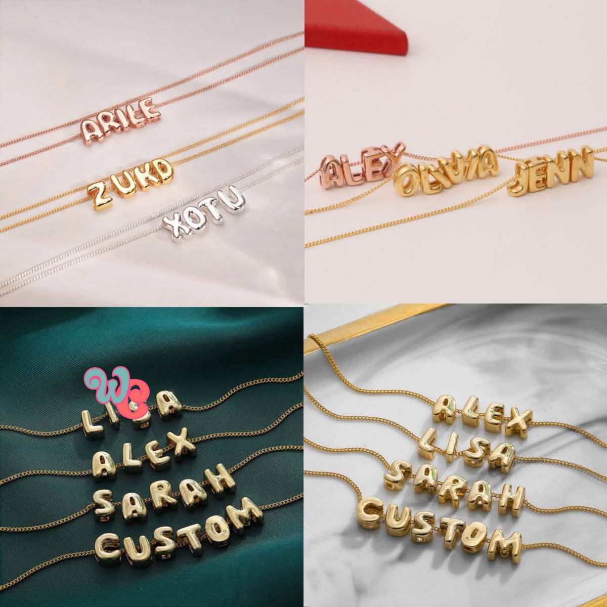 Bubble Letter Necklace