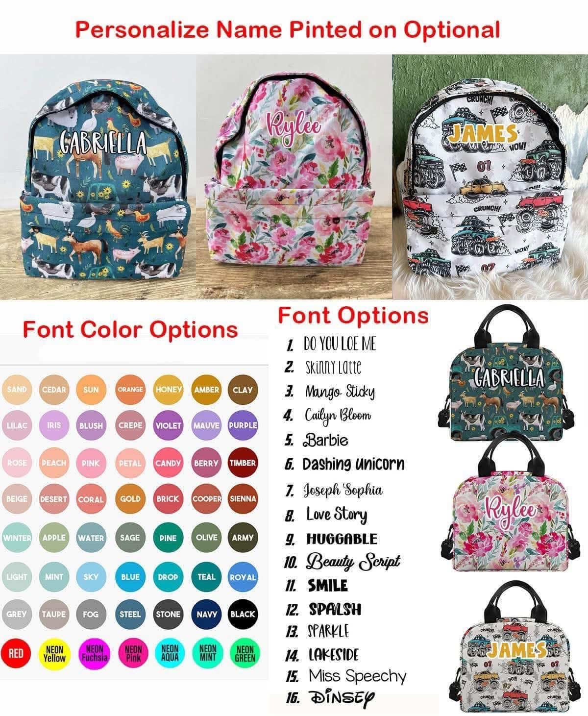 Custom Backpack/Lunchbox