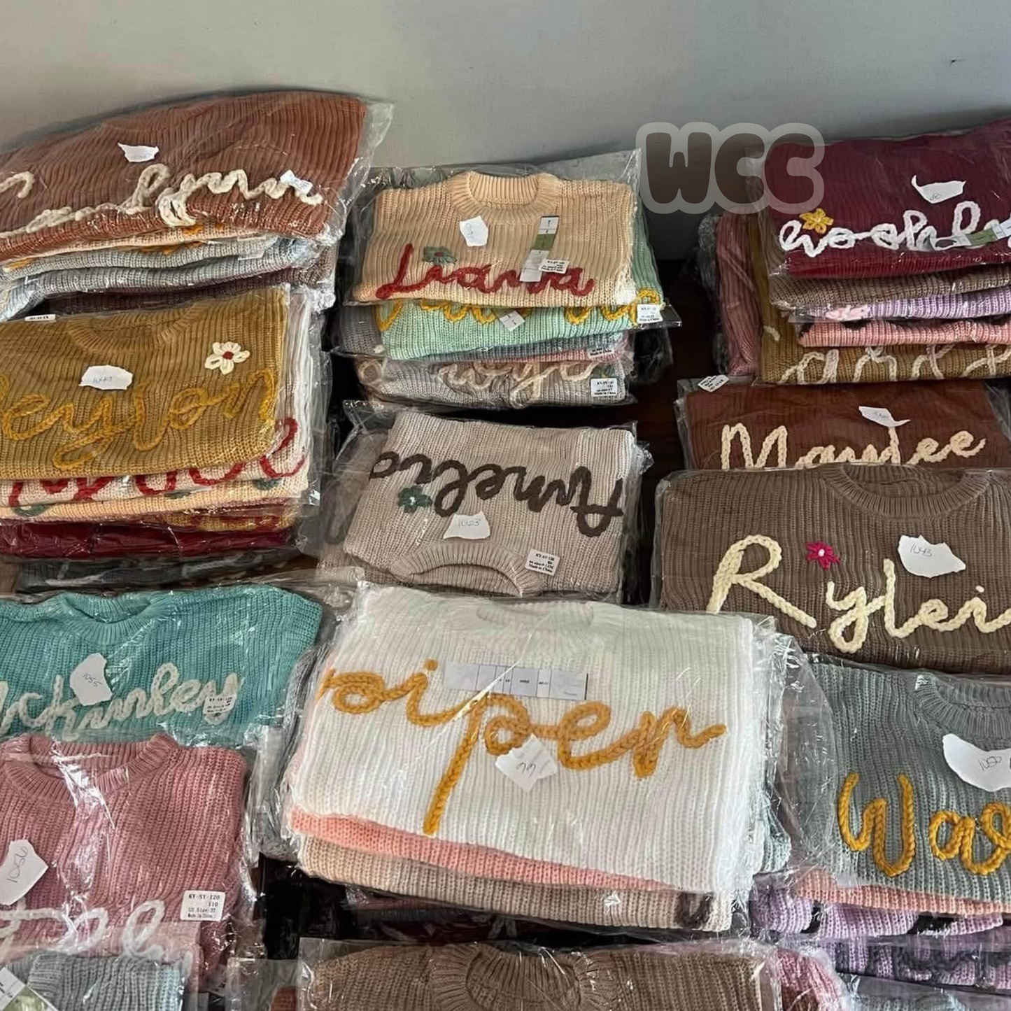 Hand Embroidered Name Sweater