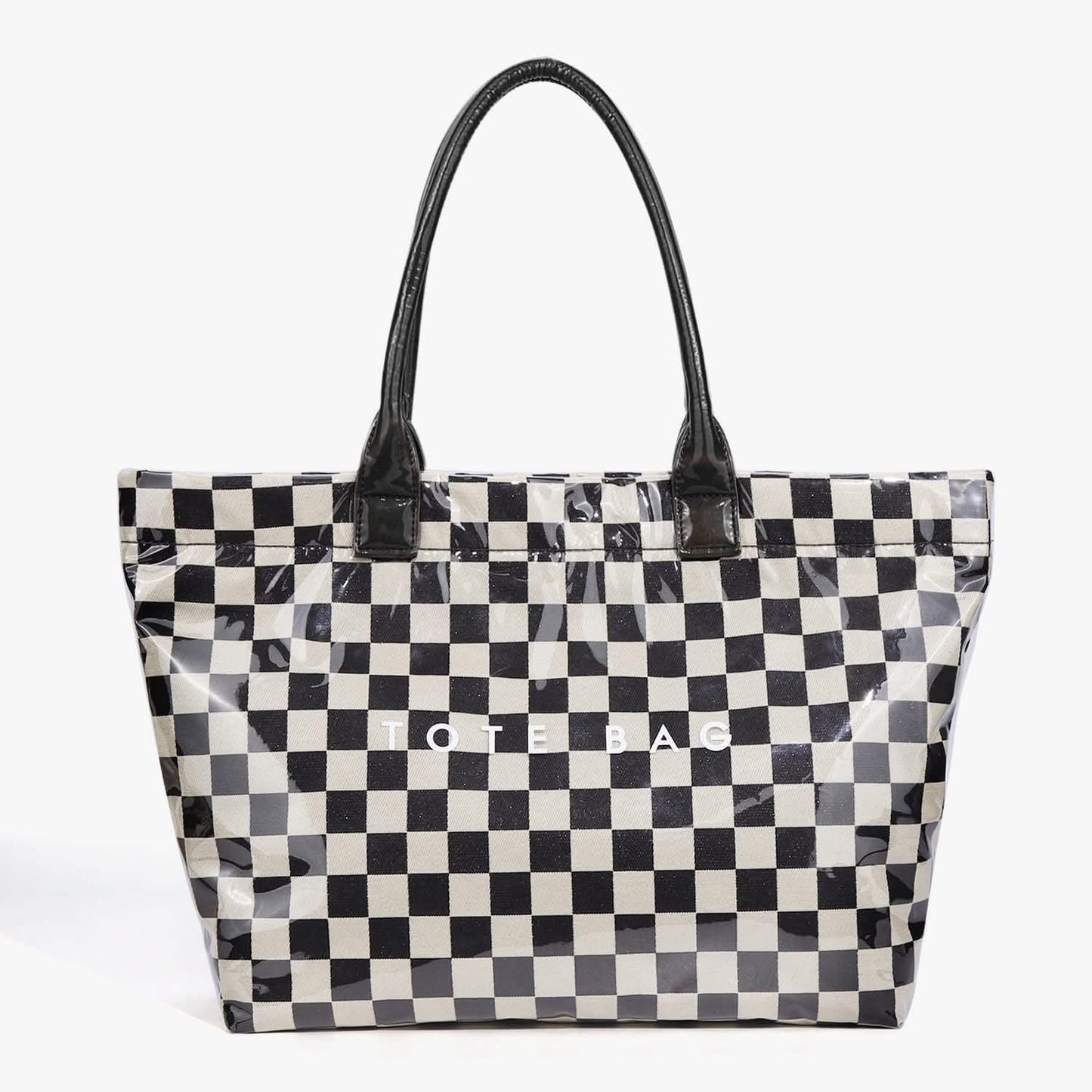 Checker PVC Tote Bags