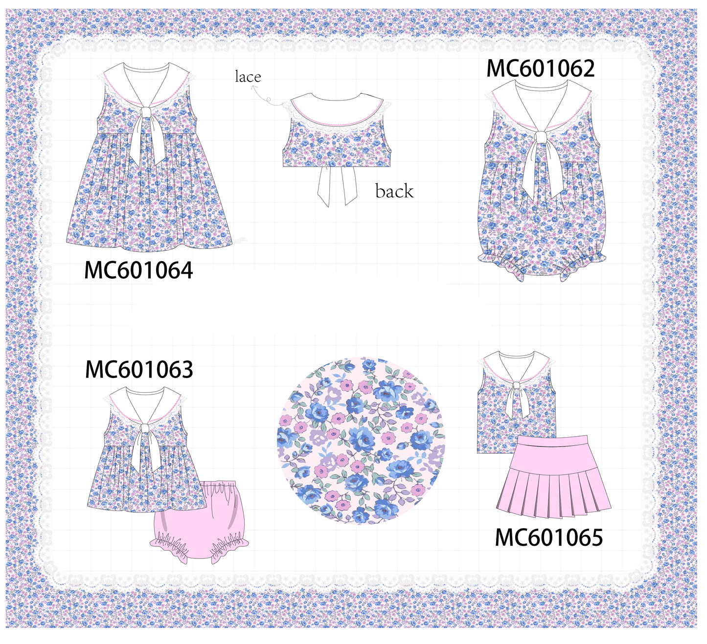 PO79 Floral print lace collection