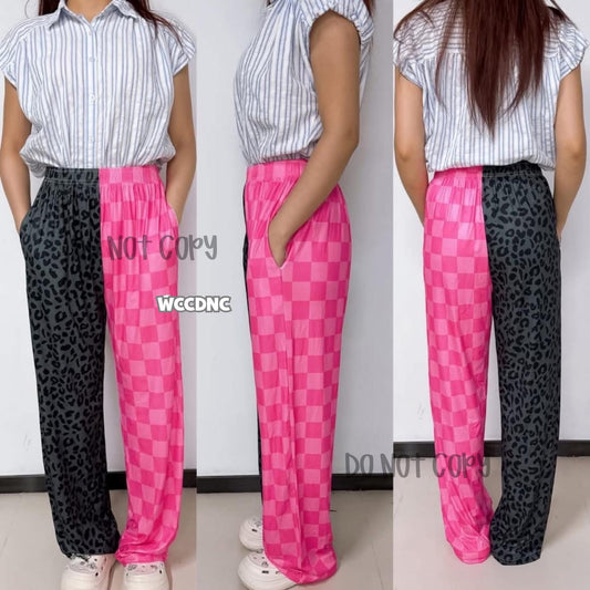 Split Print Pants
