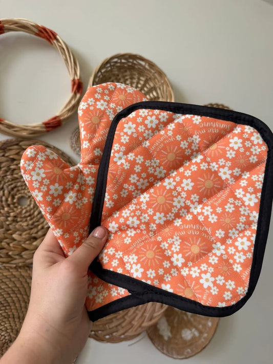 Oven Mit/Pot Holder Set - custom print