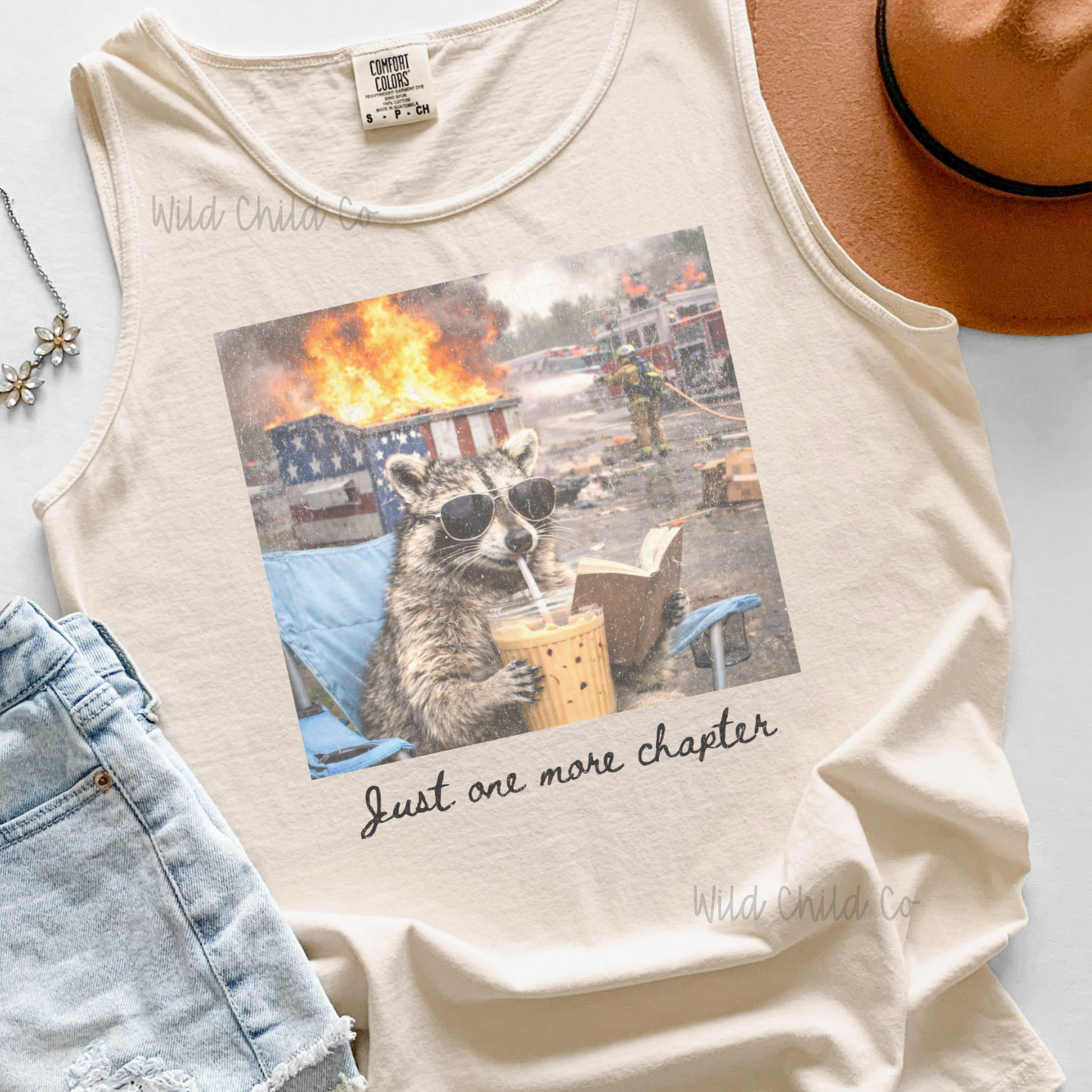 One More Chapter Raccoon - leave shirt color in comments at checkout