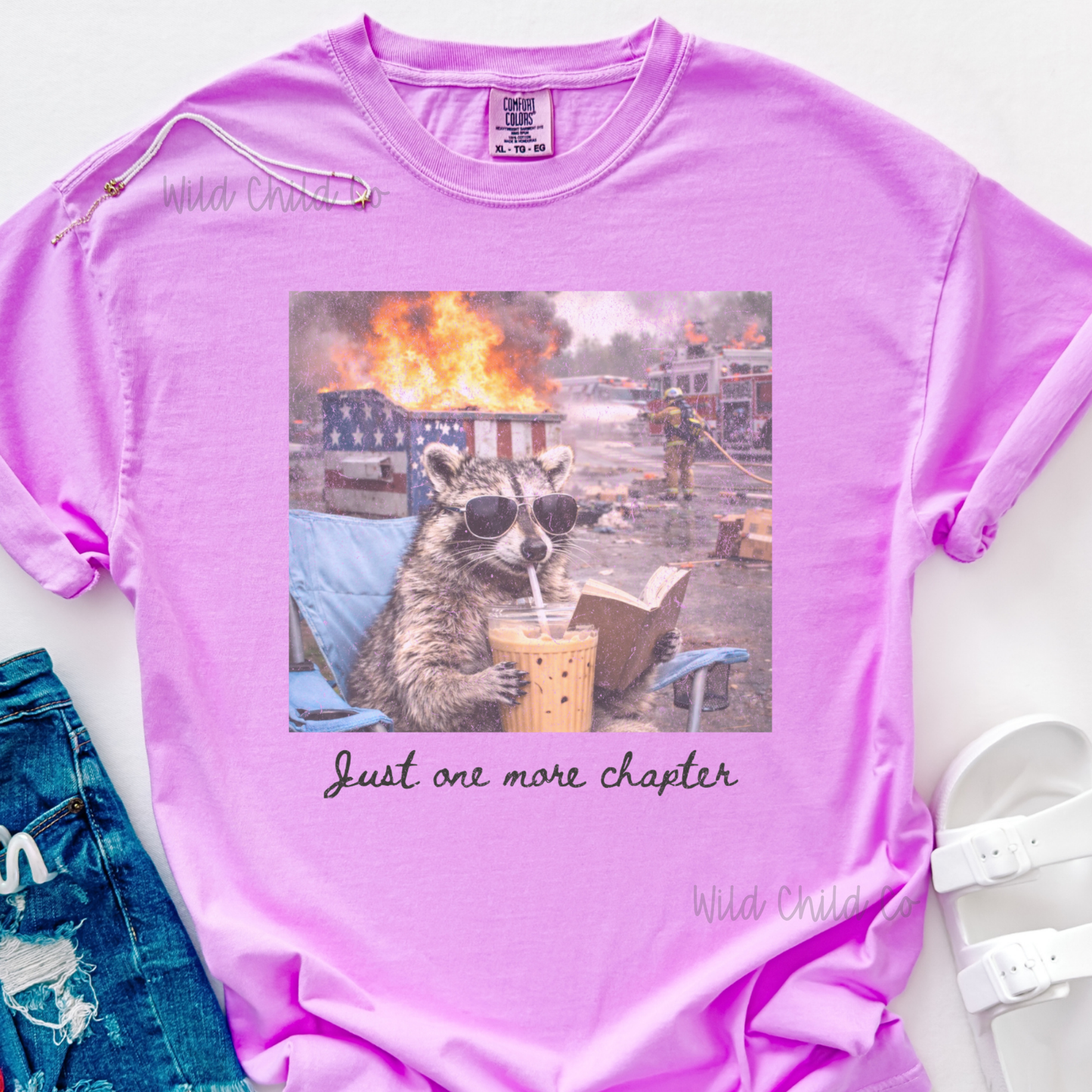 One More Chapter Raccoon - leave shirt color in comments at checkout