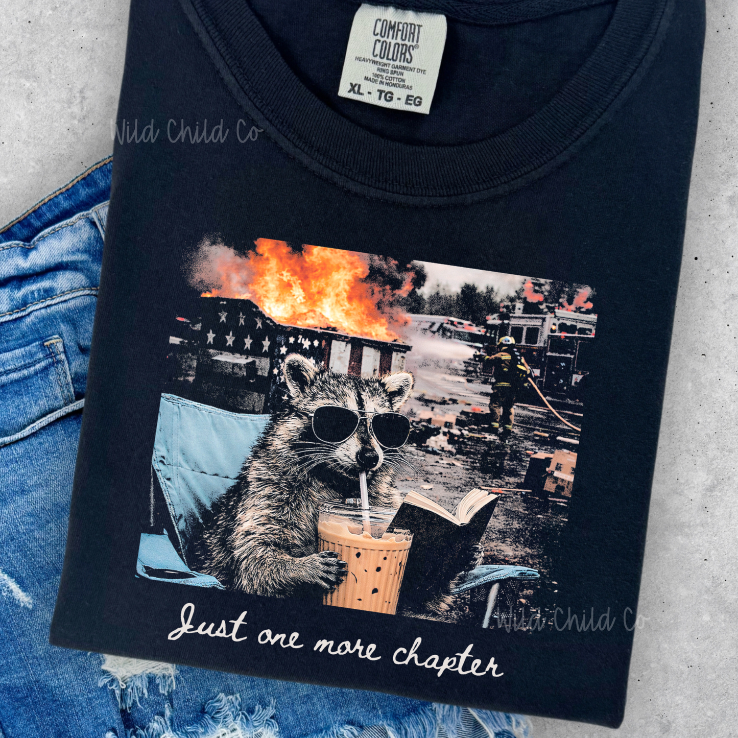 One More Chapter Raccoon - leave shirt color in comments at checkout