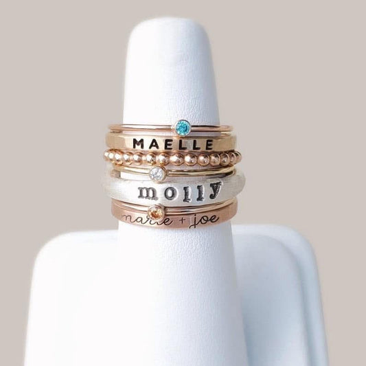 Name Stack Ring Set