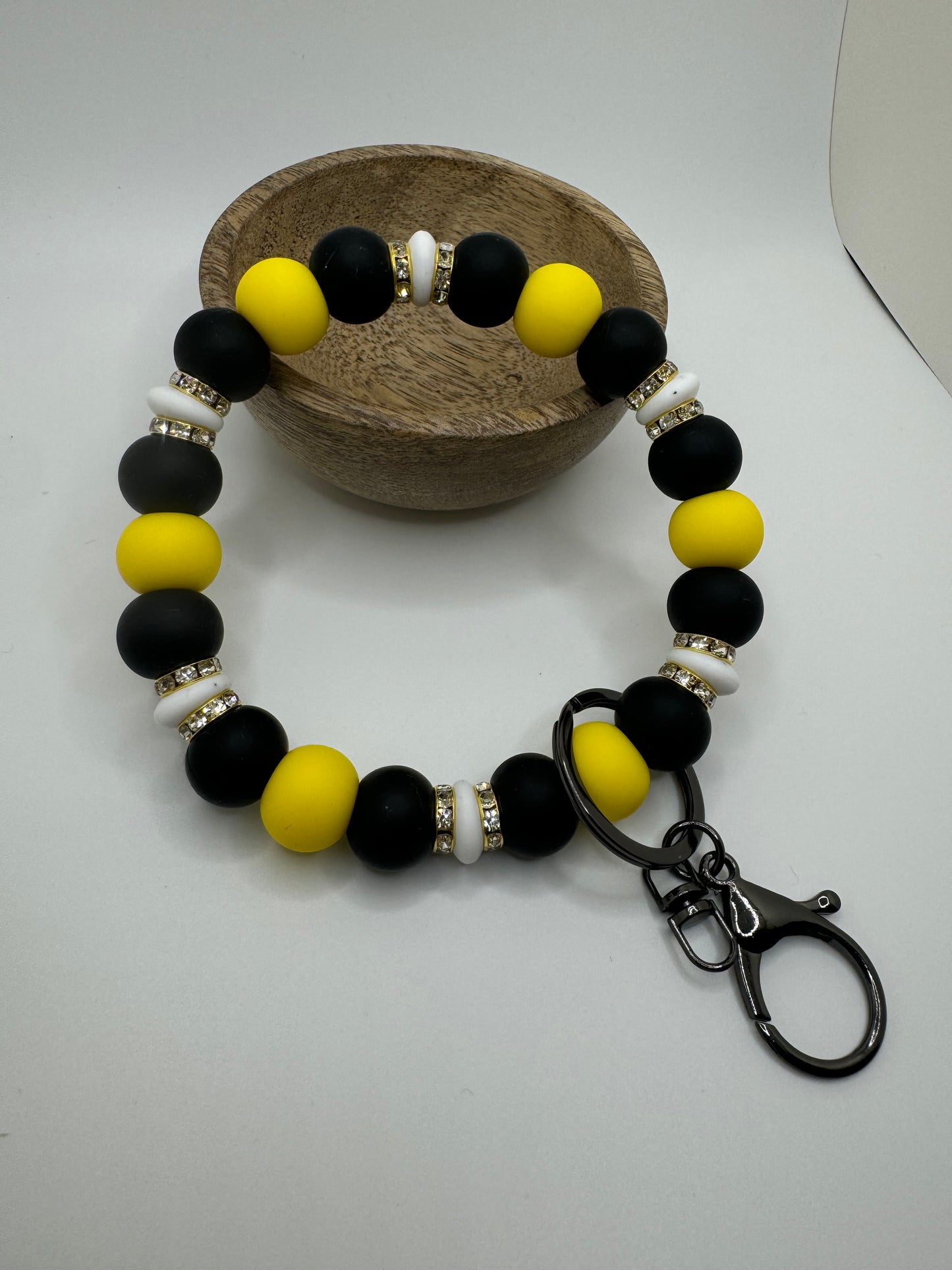 Black and Yellow Wristlet