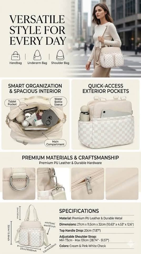 Check Mate Tote Bag