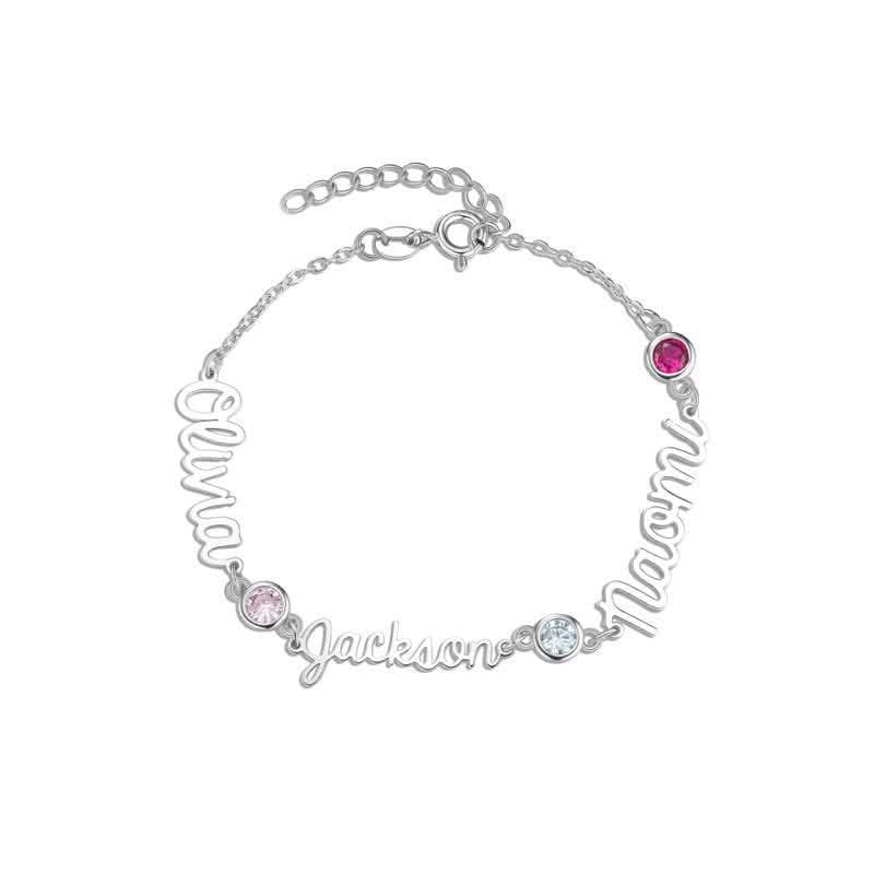 Personalized Name + birth stone Bracelet