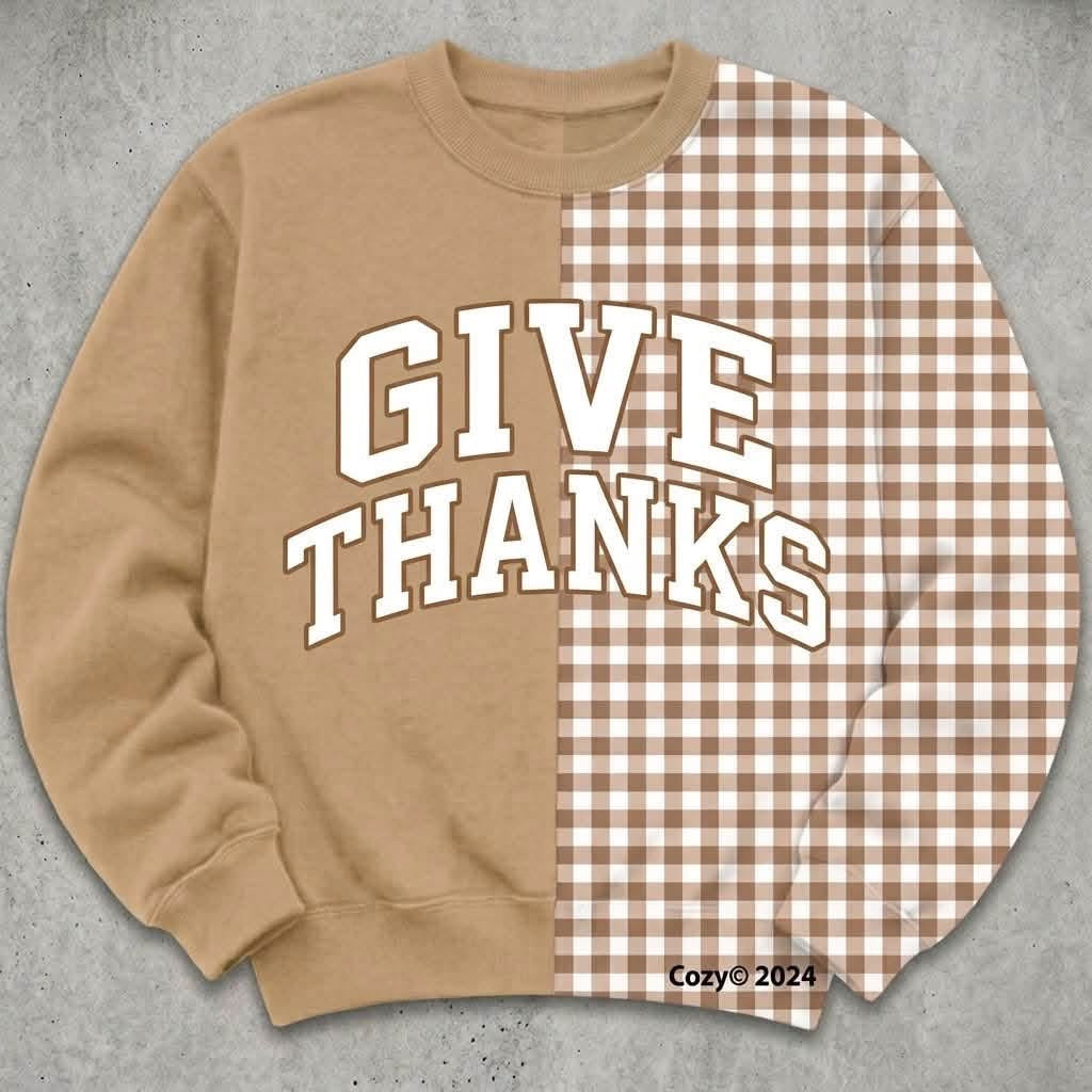 Split Design Fleece Crewneck