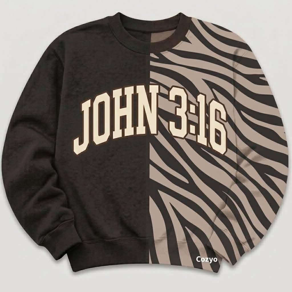 Split Design Fleece Crewneck