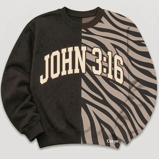 Split Design Fleece Crewneck