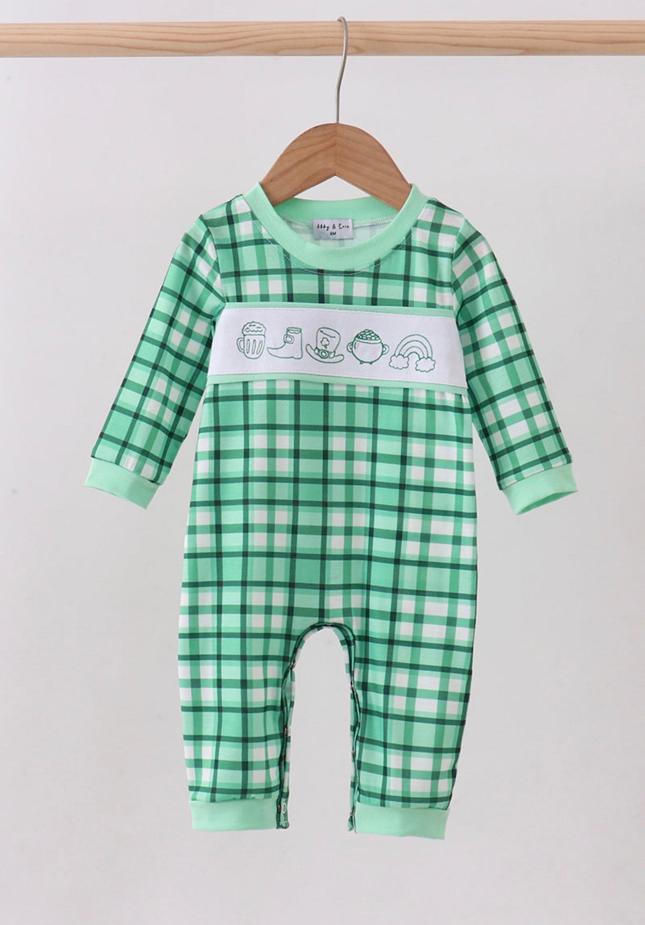Green Parade Embroider Romper