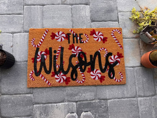 Candy Cane Mat