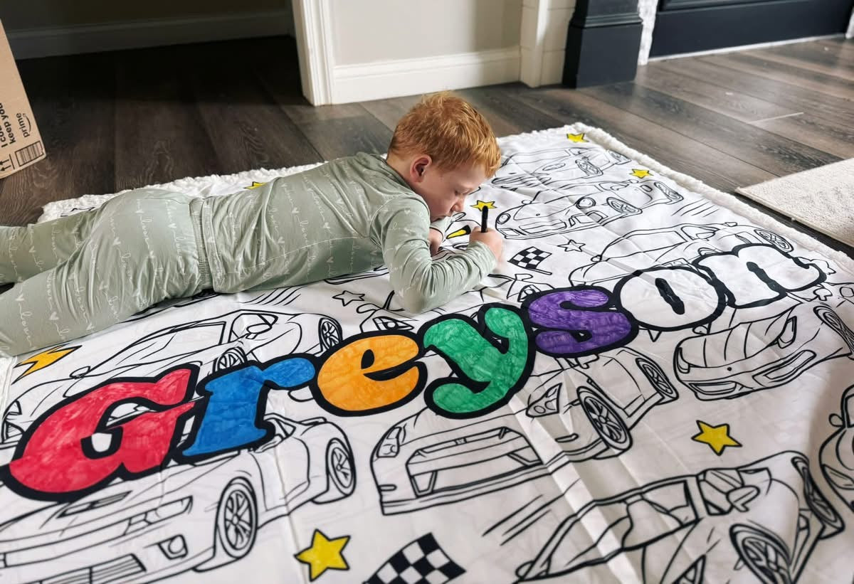 Kids Color Me Blanket