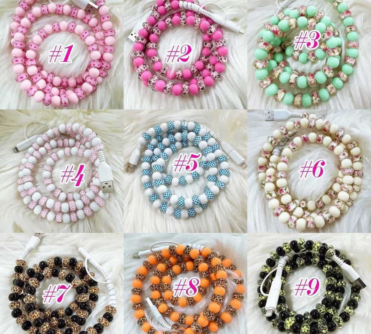 Acrylic Beaded Phone Charger