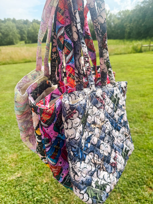 Custom Quilted Tote Bag